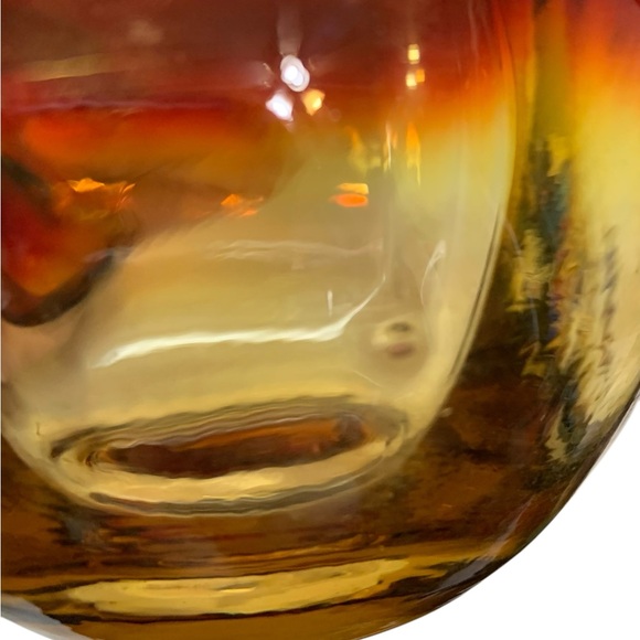 Amberina Art Glass Hand Blown Vintage Small Pitcher 6" x 7" - Picture 8 of 12